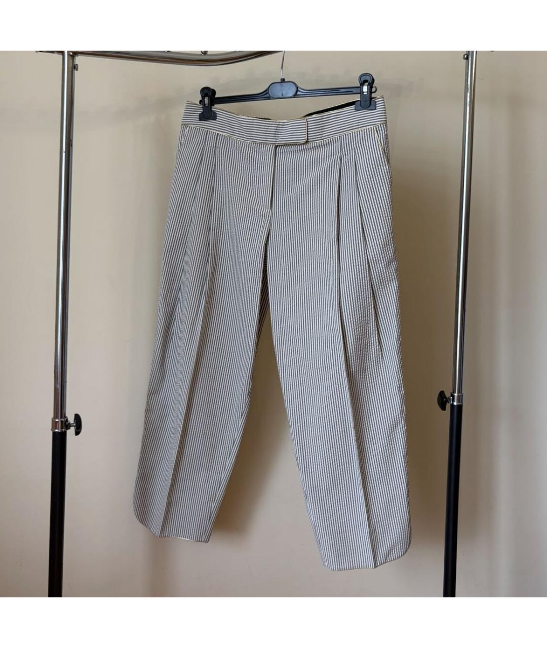 STELLA MCCARTNEY Серые хлопковые прямые брюки, фото 5