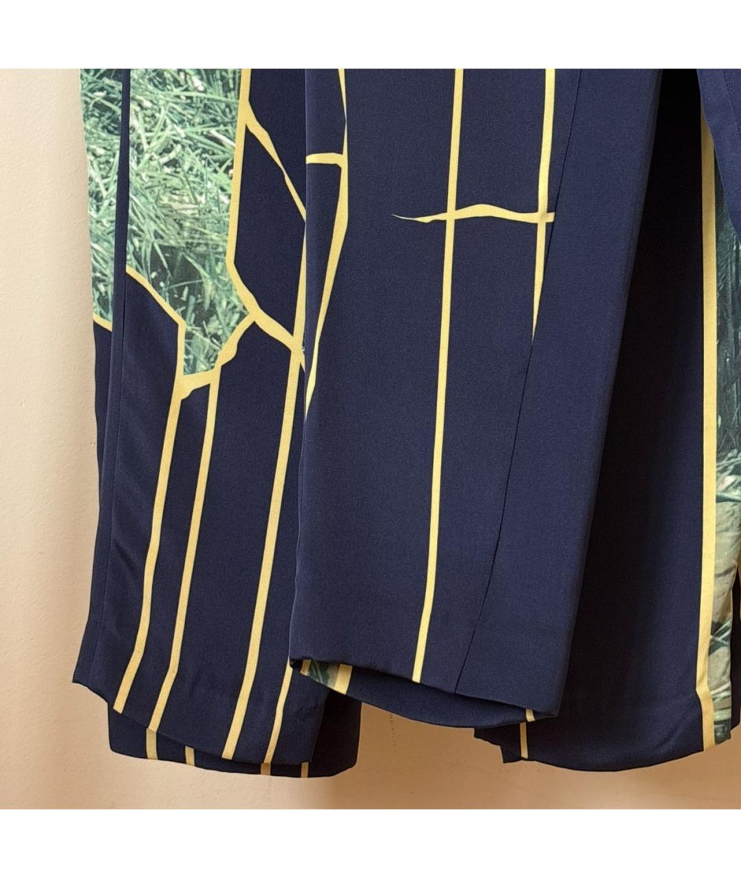 3.1 PHILLIP LIM Синие полиэстеровые прямые брюки, фото 3