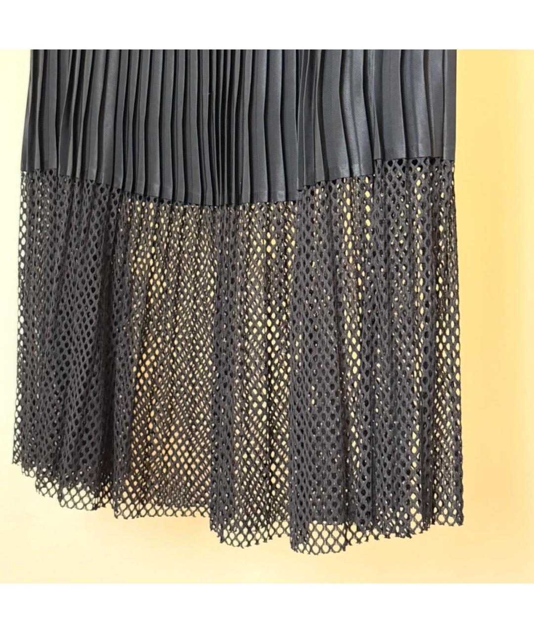 STELLA MCCARTNEY Черная сетчатая юбка миди, фото 2