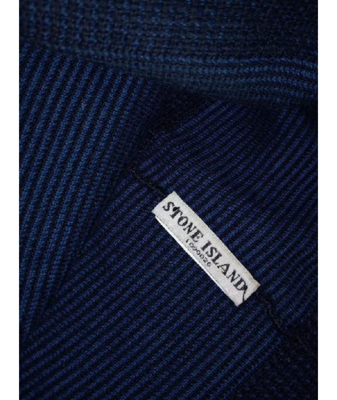 STONE ISLAND Синяя шерстяная шапка, фото 4