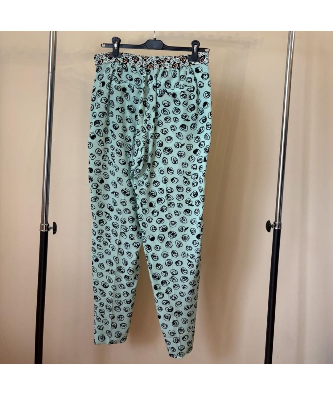 ETRO Голубые вискозные прямые брюки, фото 3