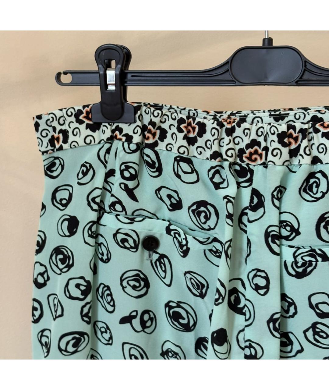 ETRO Голубые вискозные прямые брюки, фото 4