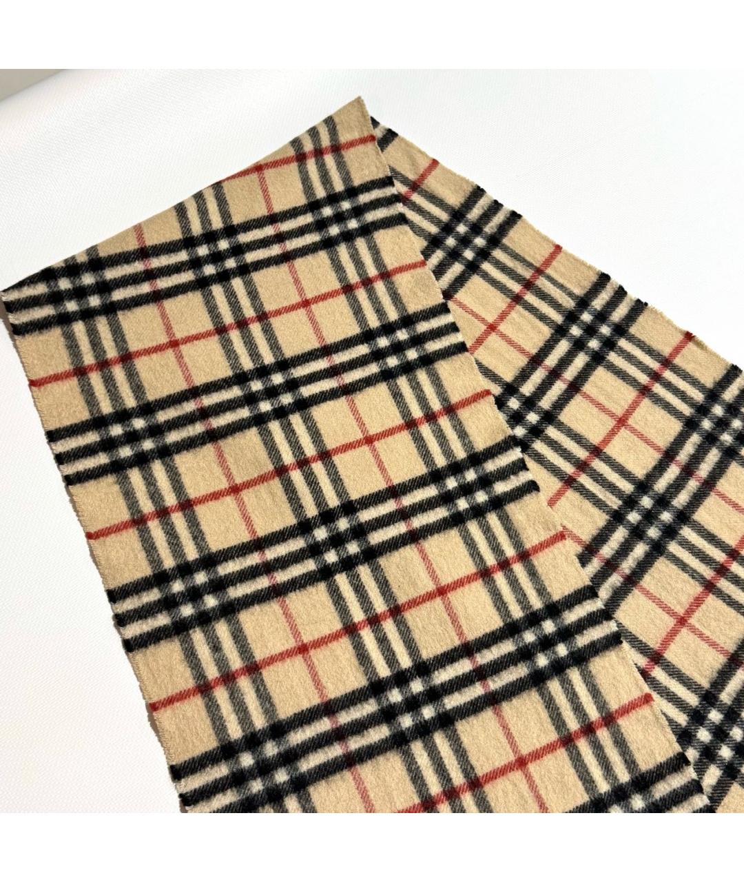 BURBERRY Бежевый кашемировый шарф, фото 5