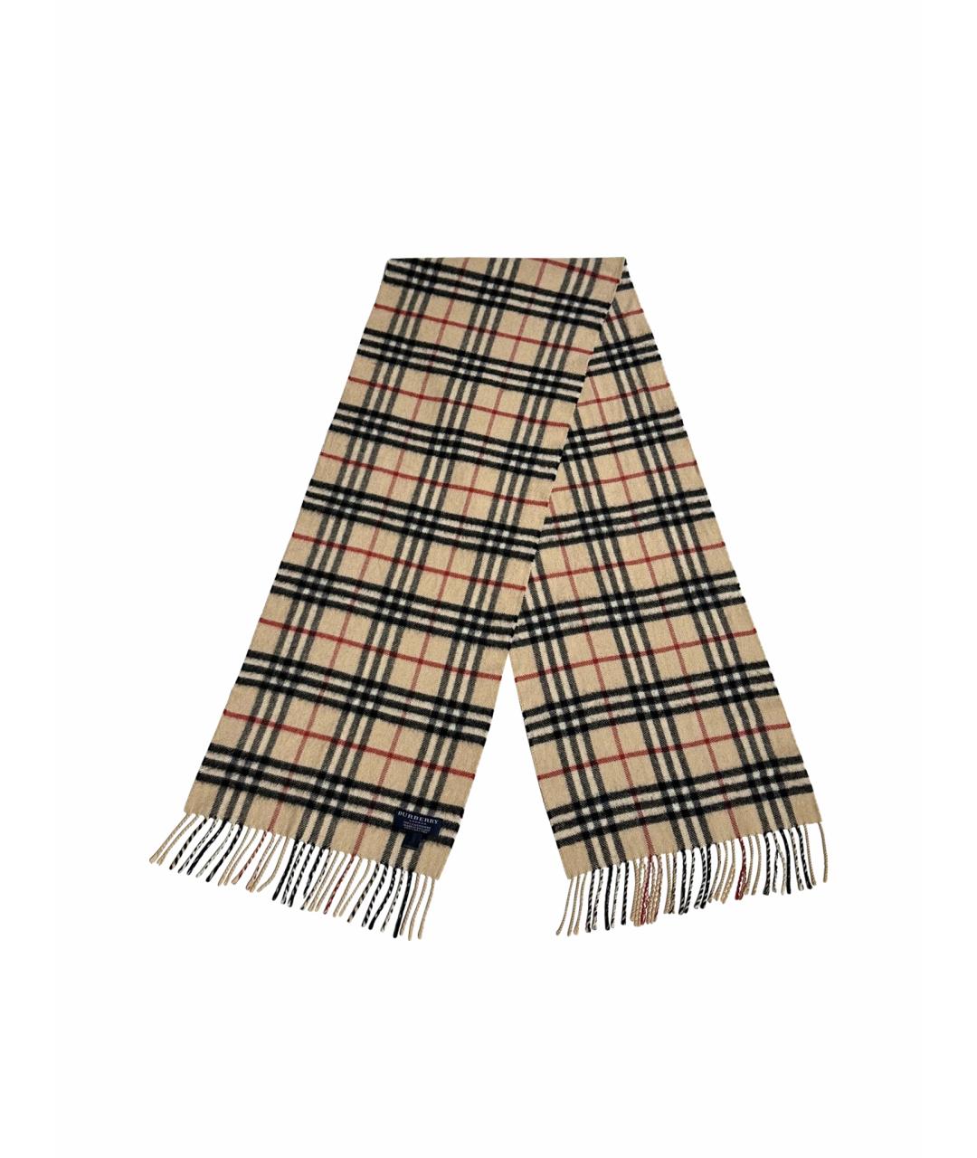 BURBERRY Бежевый кашемировый шарф, фото 1