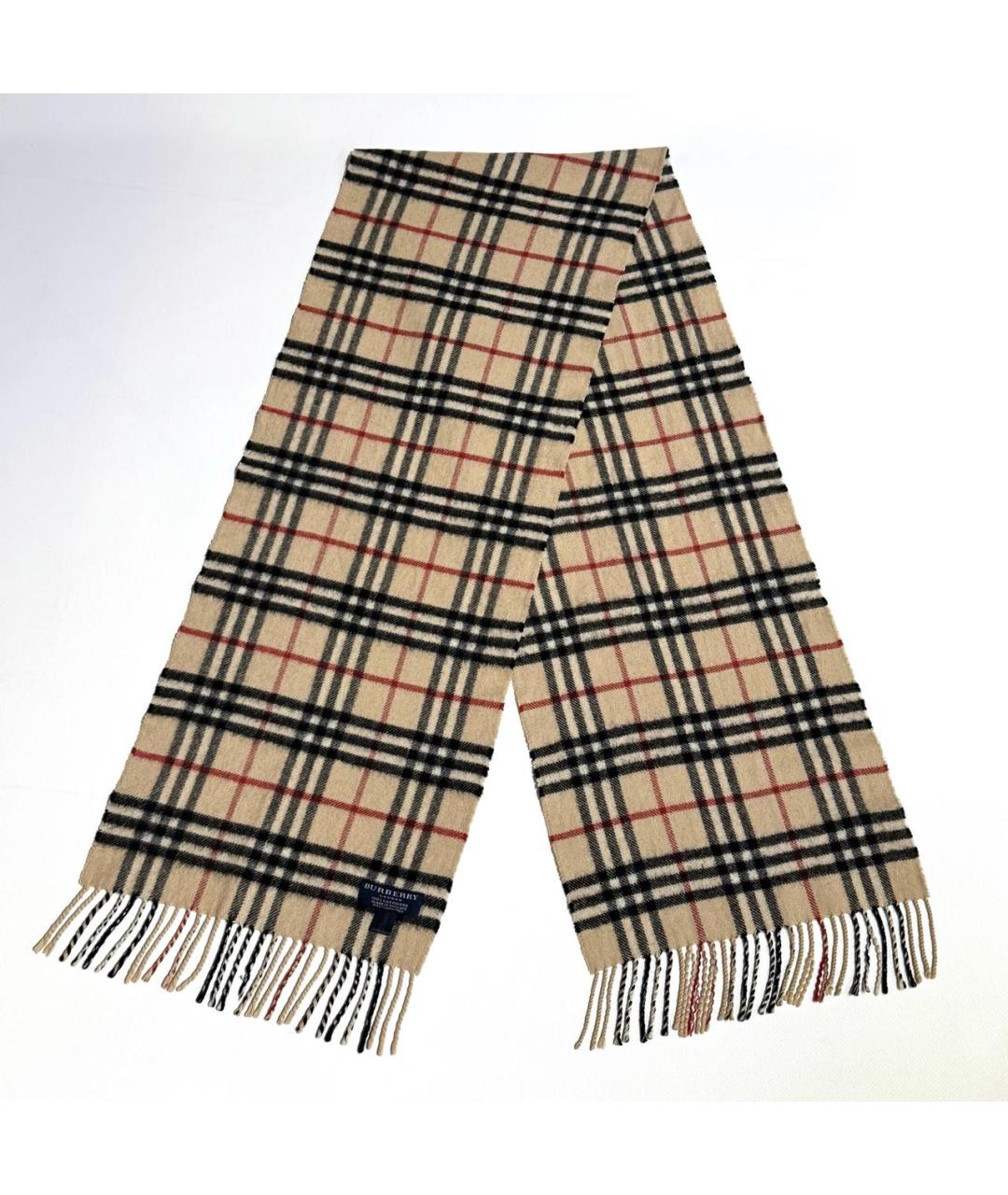 BURBERRY Бежевый кашемировый шарф, фото 7