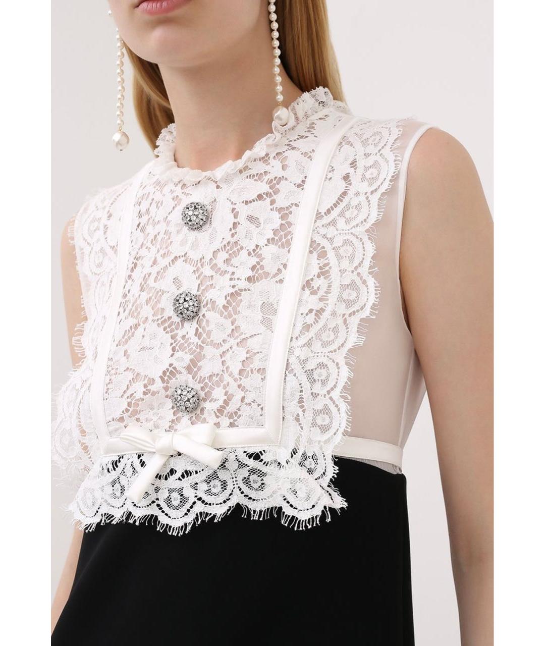 MIU MIU Белое полиэстеровое коктейльное платье, фото 4
