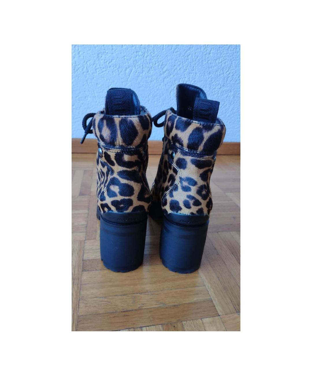 MIU MIU Мульти кожаные ботинки, фото 4