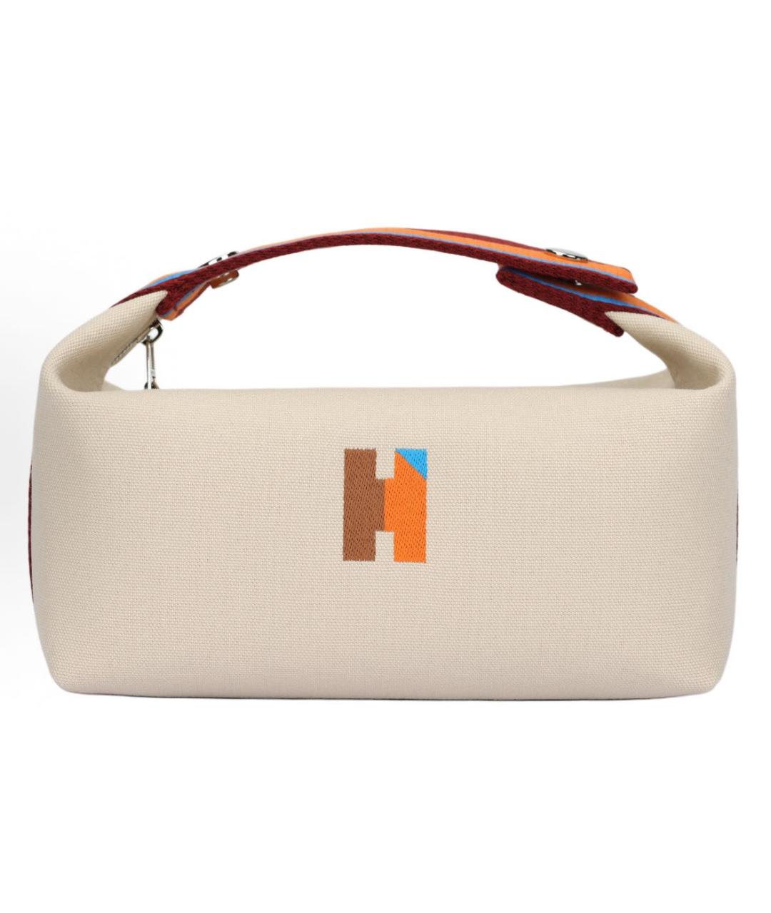 HERMES Бежевая косметичка, фото 4