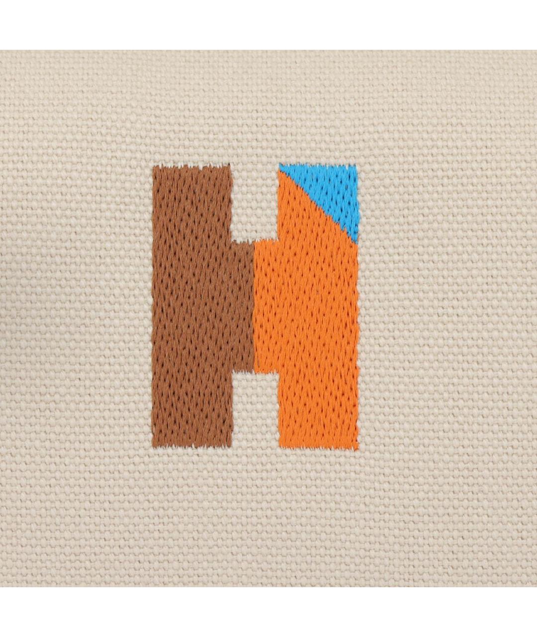 HERMES Бежевая косметичка, фото 7