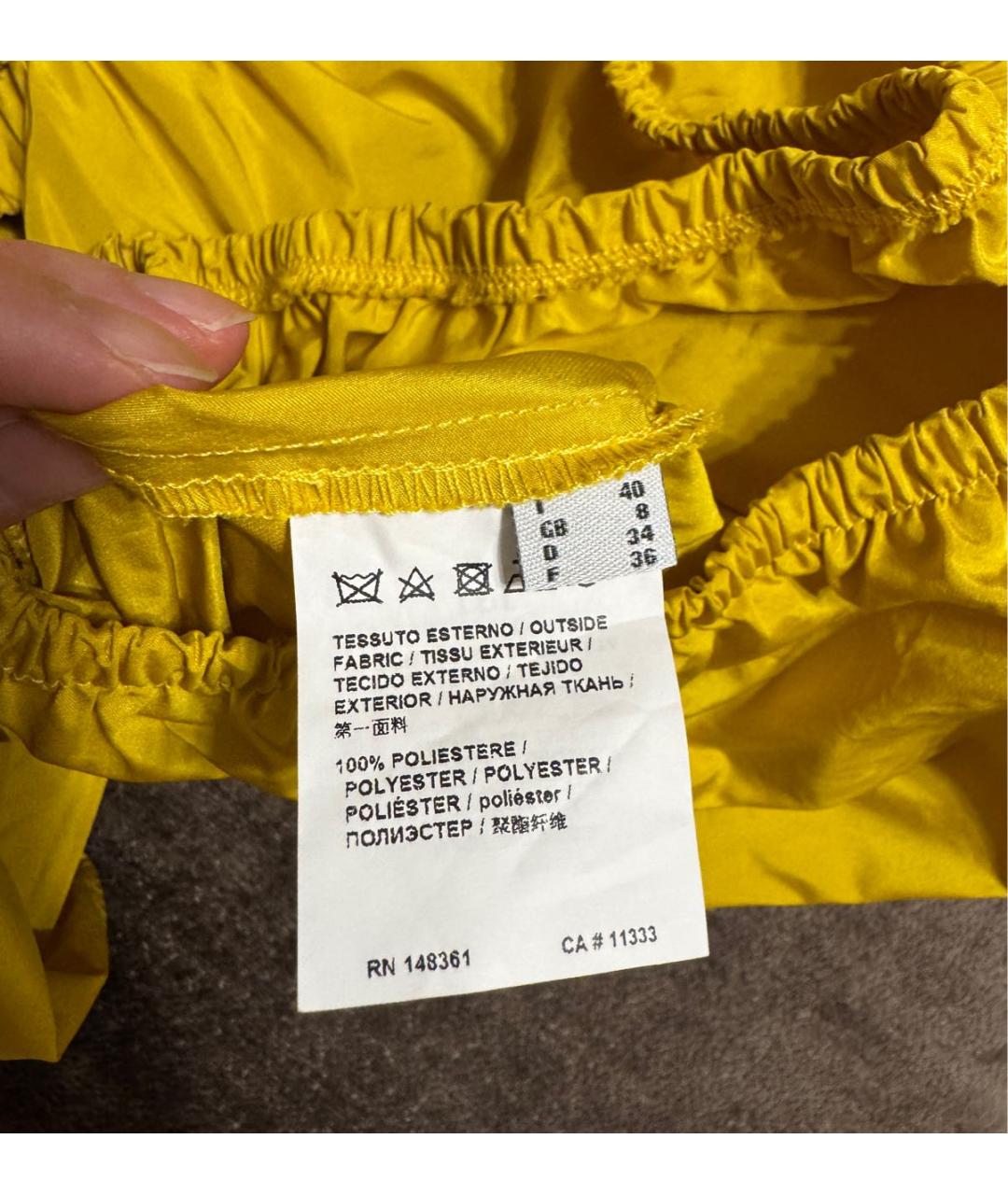 PINKO Желтая вискозная блузы, фото 4