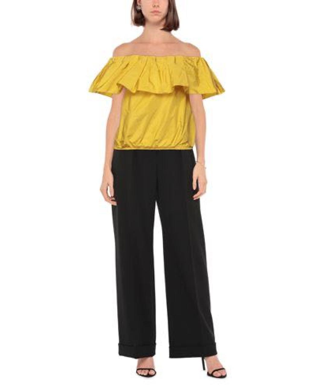 PINKO Желтая вискозная блузы, фото 2