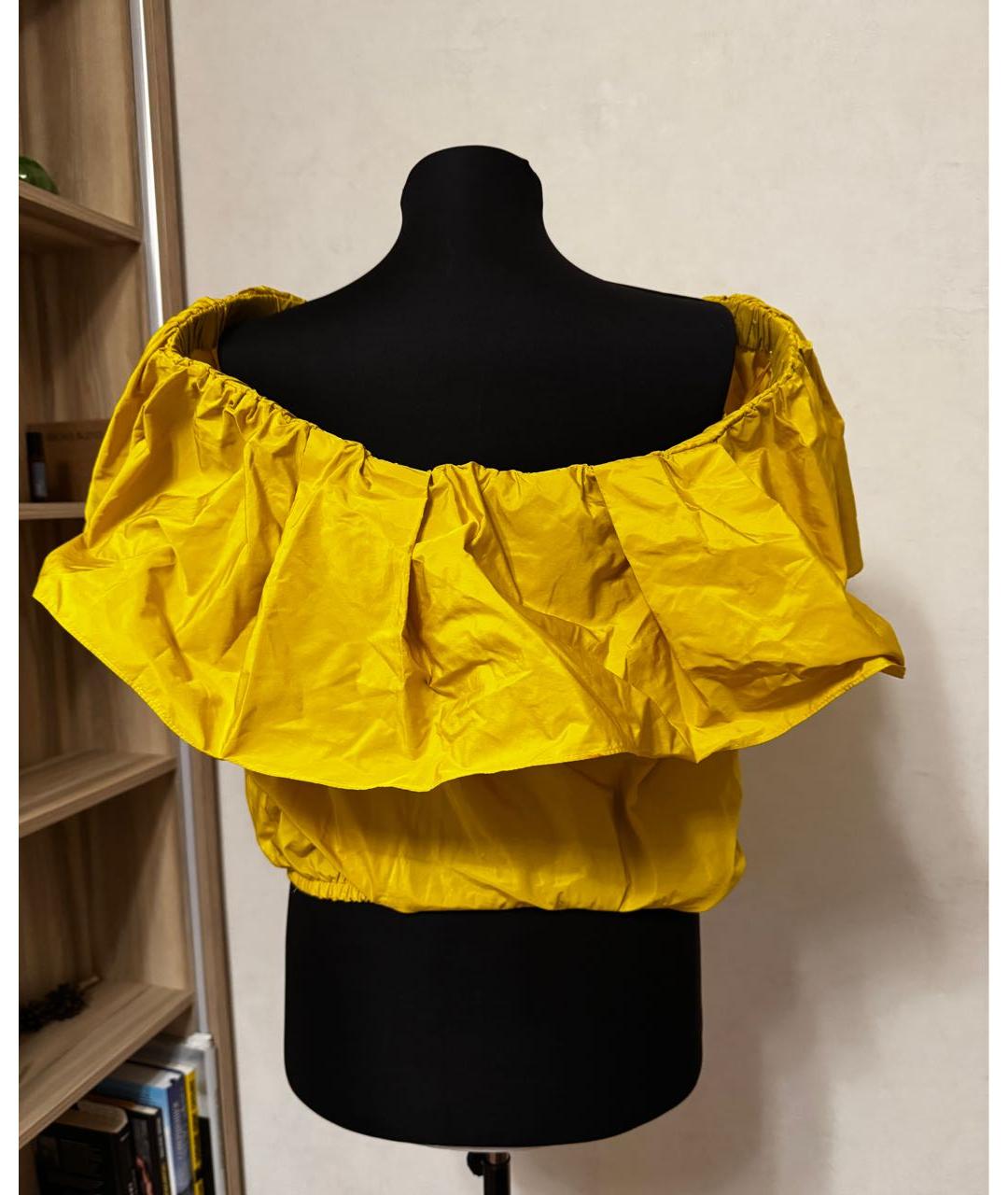 PINKO Желтая вискозная блузы, фото 3