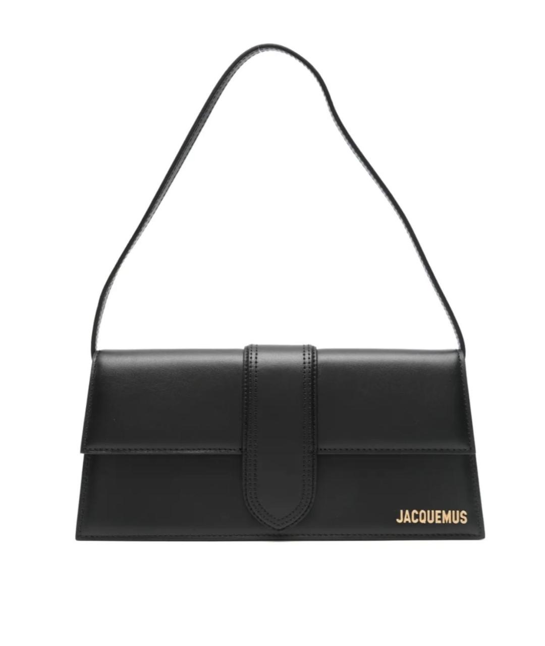 JACQUEMUS Черная кожаная сумка через плечо, фото 8