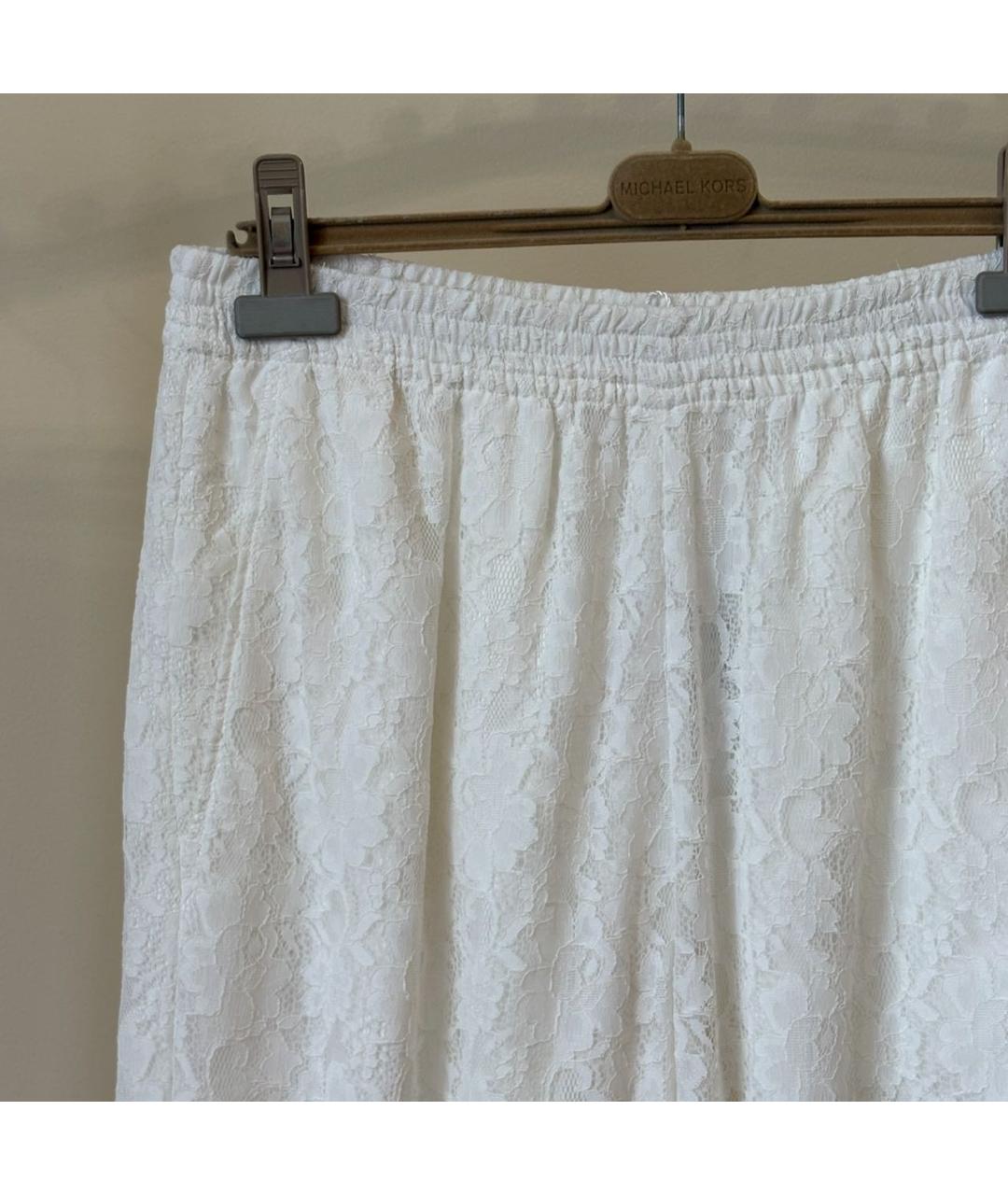 MAISON MARGIELA Белые кружевные прямые брюки, фото 2