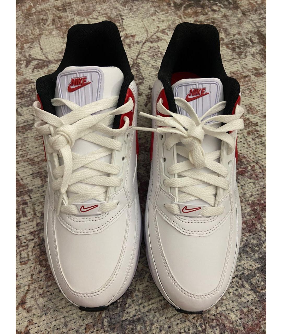 NIKE Белые кожаные низкие кроссовки / кеды, фото 2
