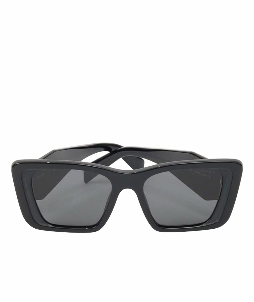 PRADA Черные пластиковые солнцезащитные очки, фото 1