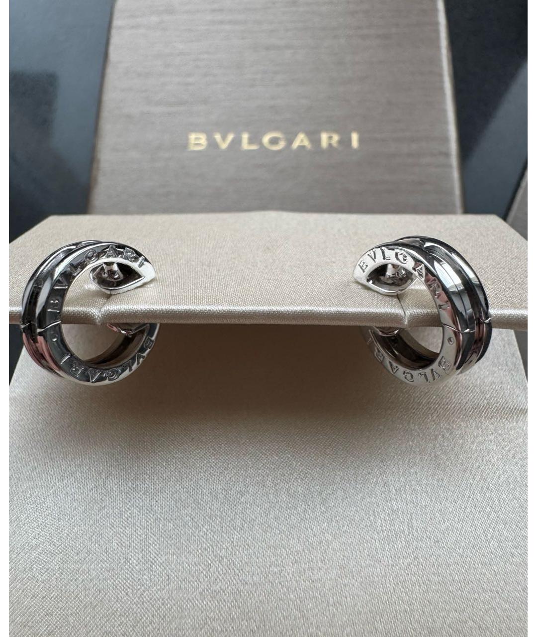 BVLGARI Серебряные серьги из белого золота, фото 6