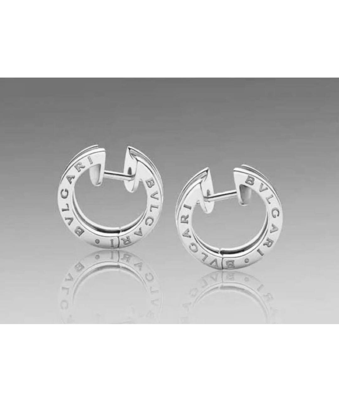 BVLGARI Серебряные серьги из белого золота, фото 8