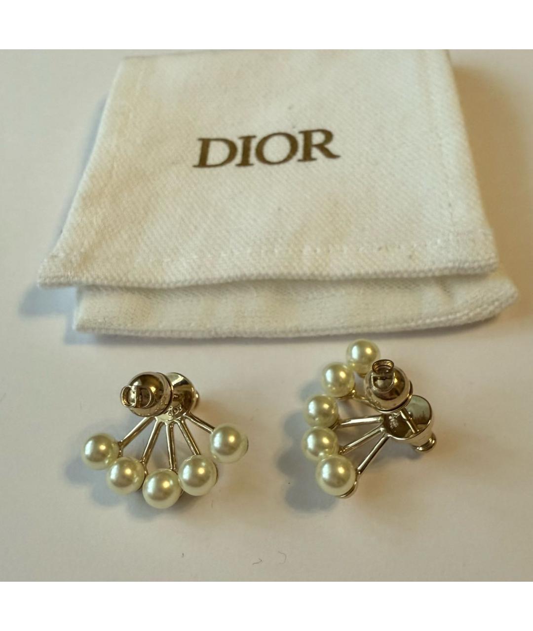 CHRISTIAN DIOR Золотые латунные серьги, фото 3