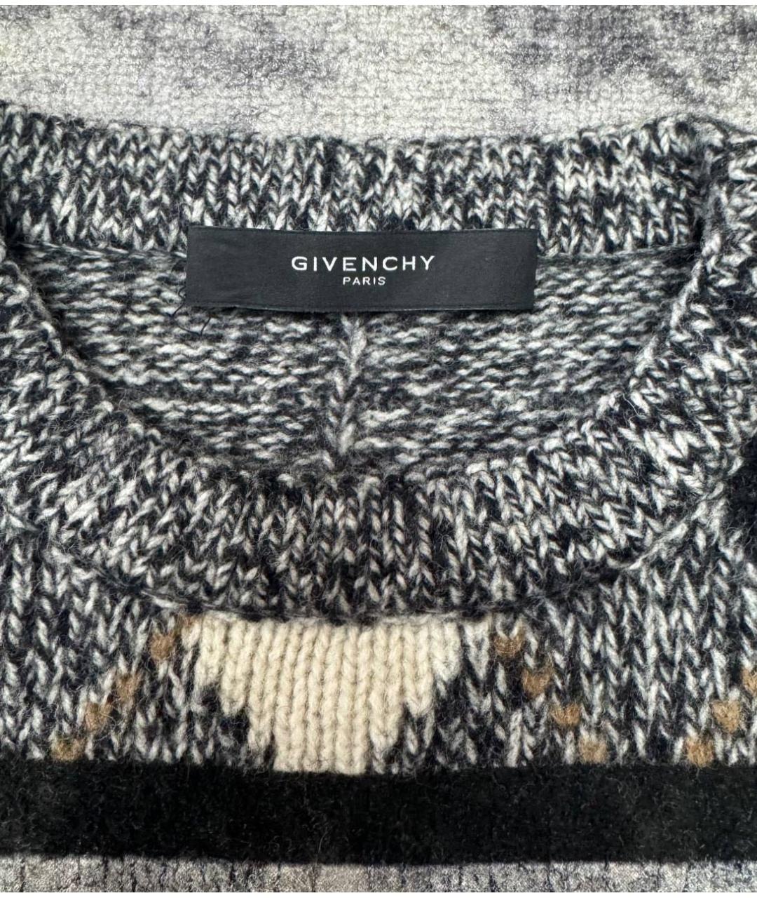 GIVENCHY Серый шерстяной джемпер / свитер, фото 3