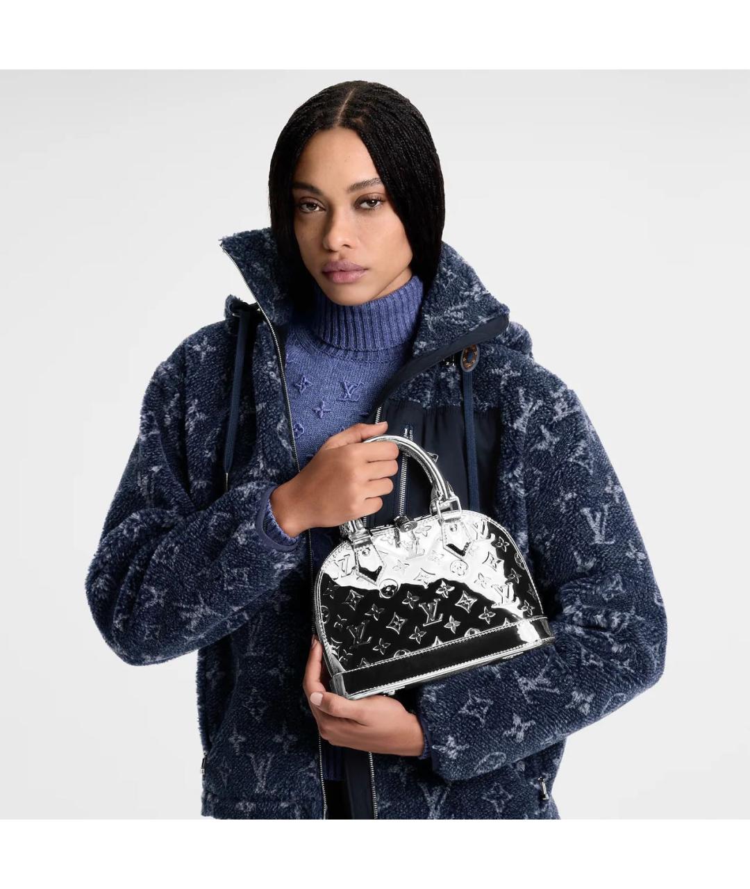 LOUIS VUITTON Серебряная сумка с короткими ручками, фото 2