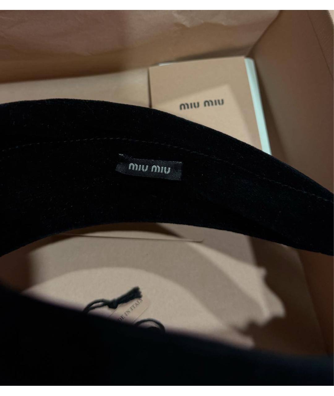 MIU MIU Черный ободок, фото 6