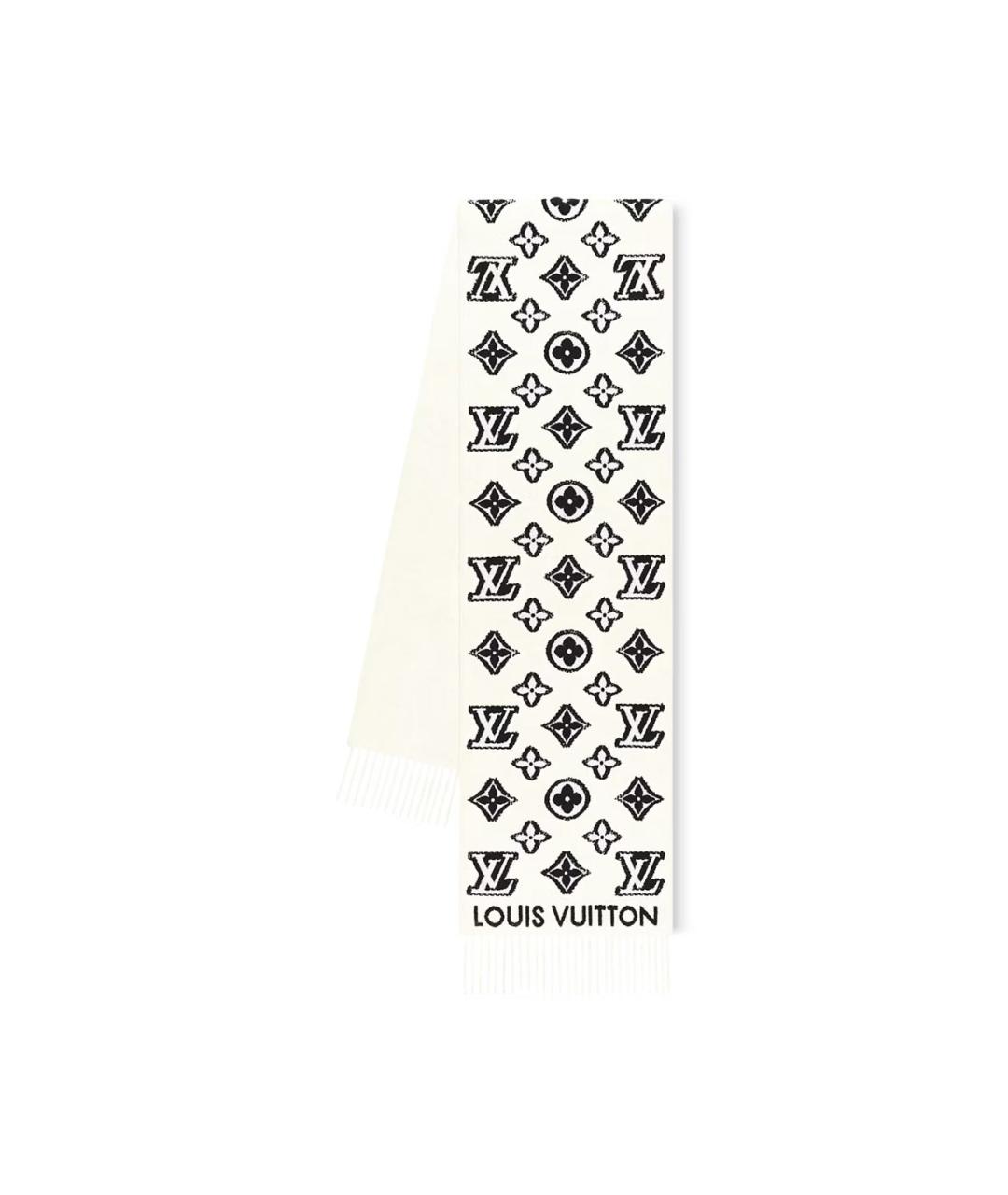 LOUIS VUITTON Белый шарф, фото 1