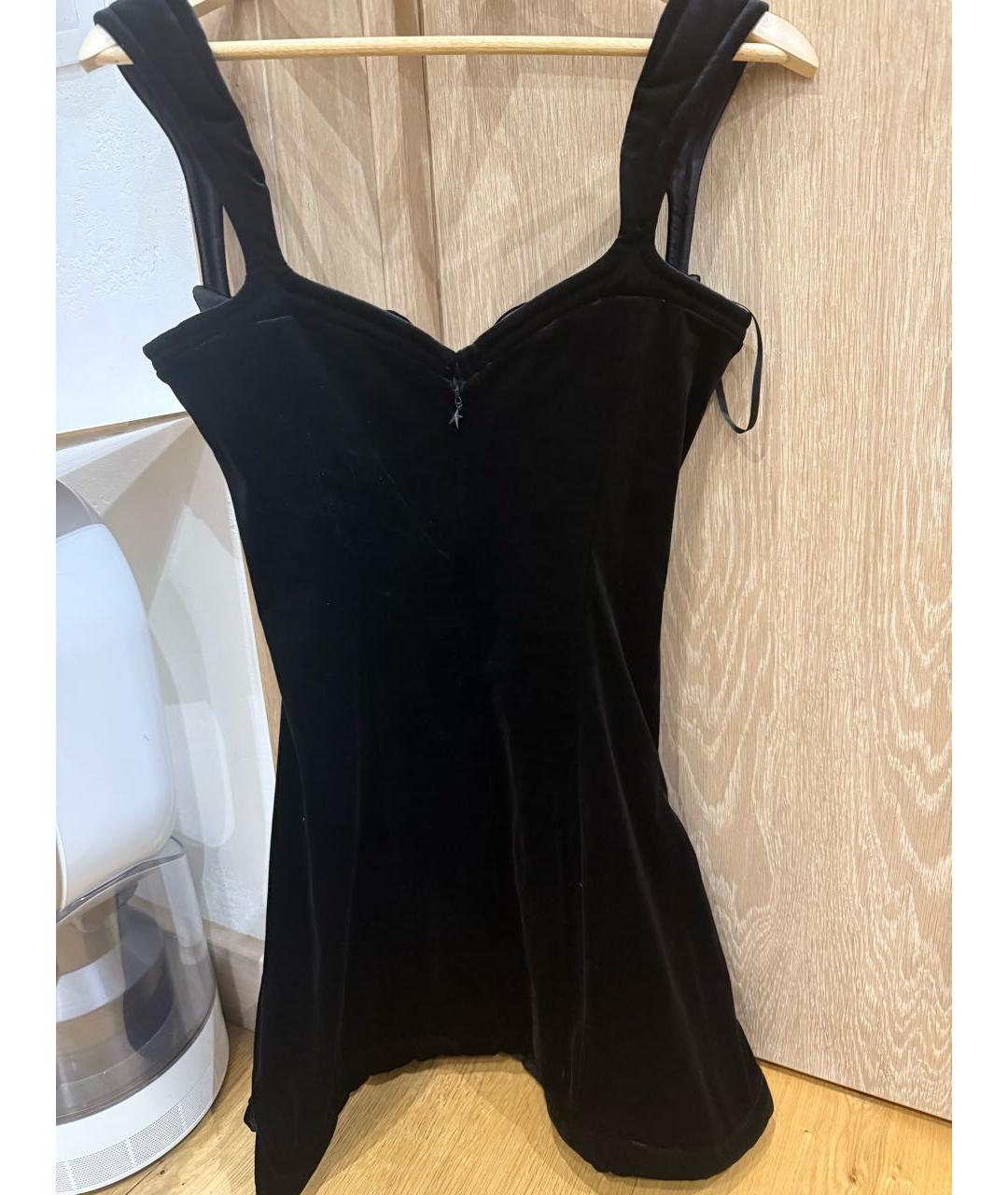 MUGLER Черное бархатное вечернее платье, фото 2