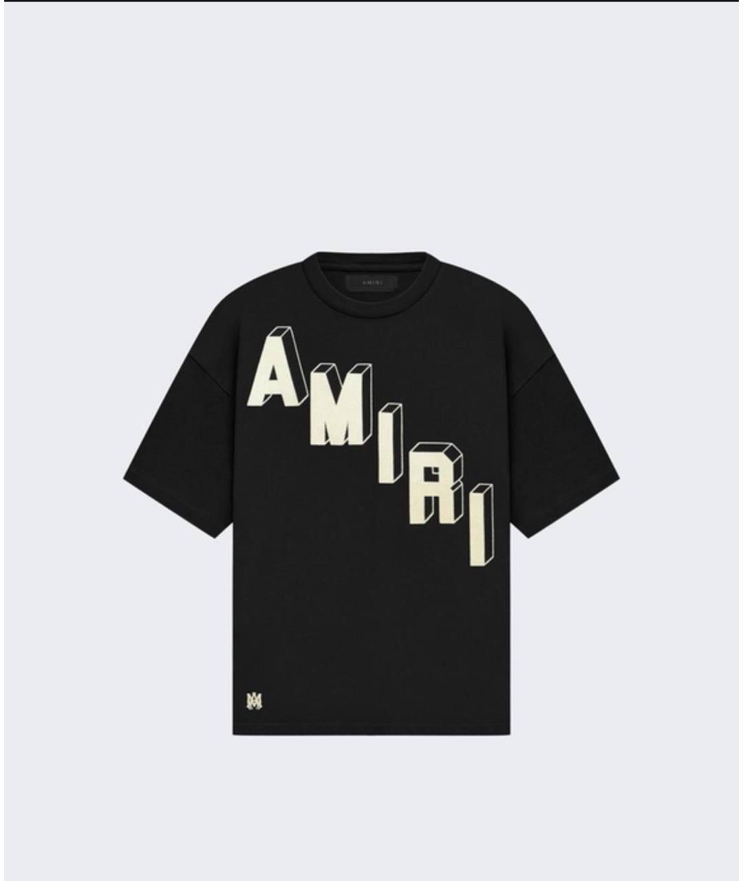 AMIRI Черная хлопковая футболка, фото 5
