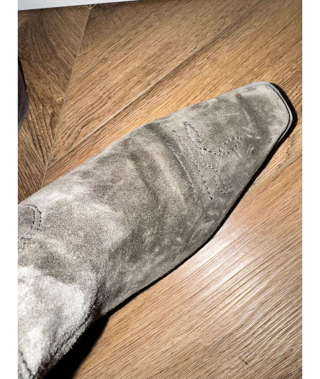 12 STOREEZ Коричневые замшевые полусапоги, фото 6