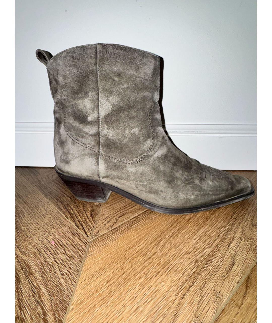 12 STOREEZ Коричневые замшевые полусапоги, фото 9