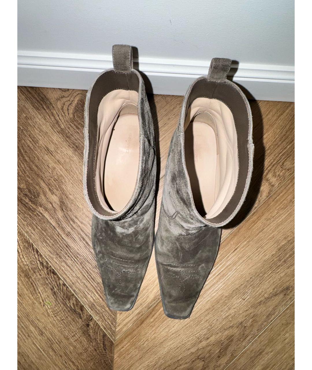 12 STOREEZ Коричневые замшевые полусапоги, фото 3