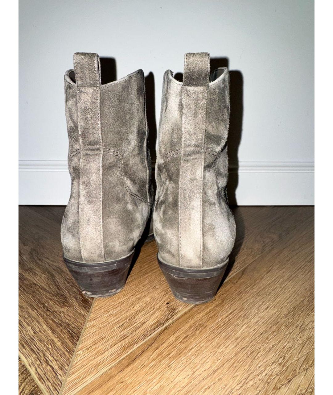 12 STOREEZ Коричневые замшевые полусапоги, фото 4