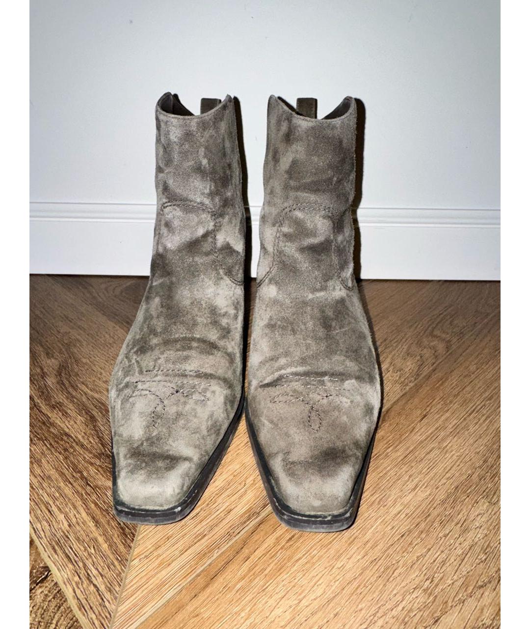 12 STOREEZ Коричневые замшевые полусапоги, фото 2