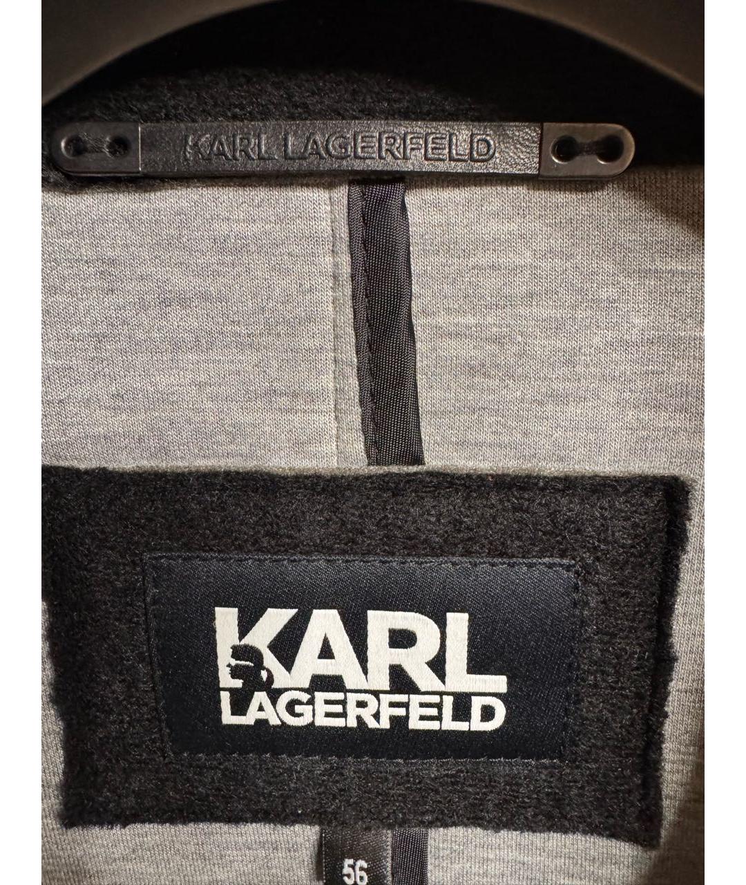 KARL LAGERFELD Черное вискозное пальто, фото 4
