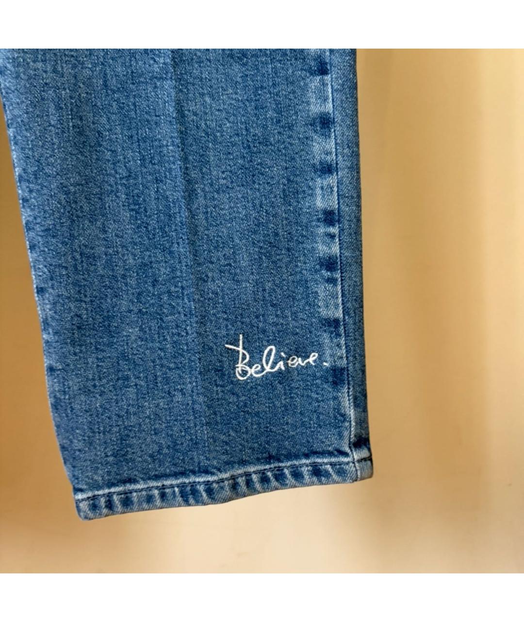 STELLA MCCARTNEY Синие хлопковые прямые джинсы, фото 5