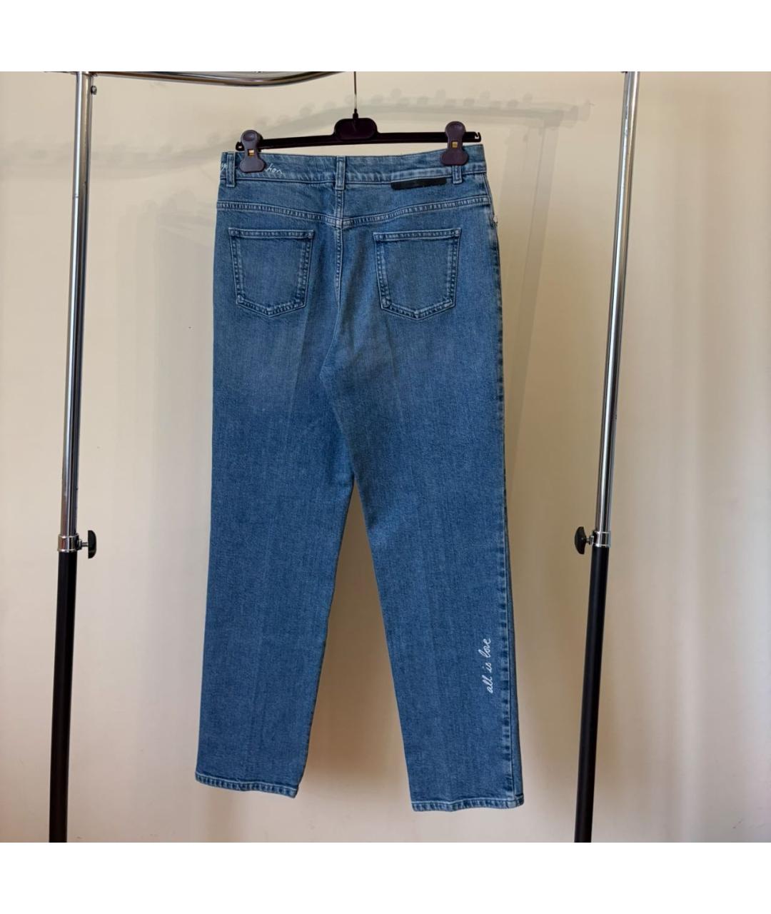 STELLA MCCARTNEY Синие хлопковые прямые джинсы, фото 2