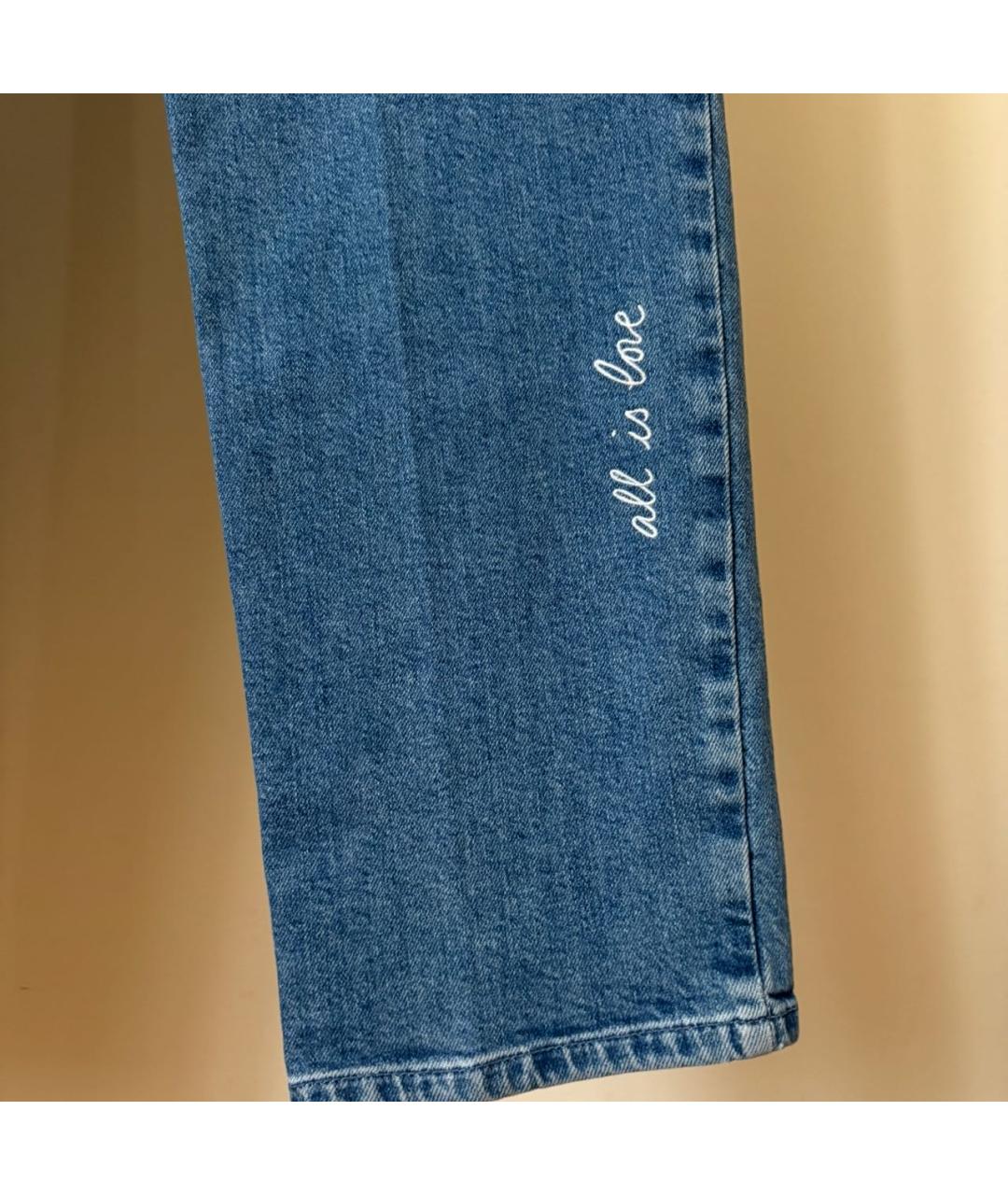 STELLA MCCARTNEY Синие хлопковые прямые джинсы, фото 3