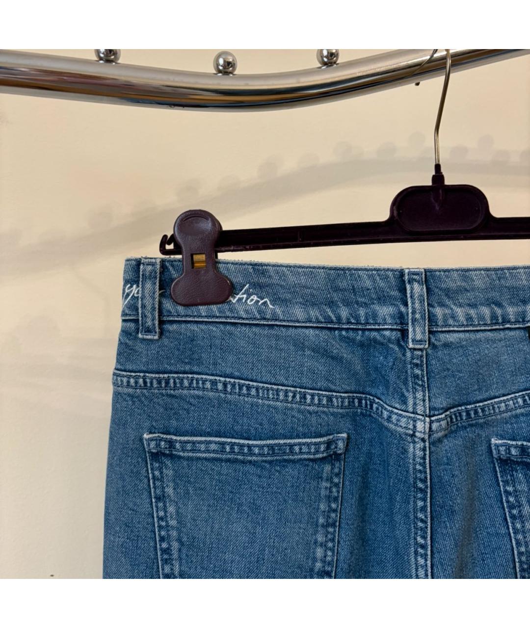 STELLA MCCARTNEY Синие хлопковые прямые джинсы, фото 4