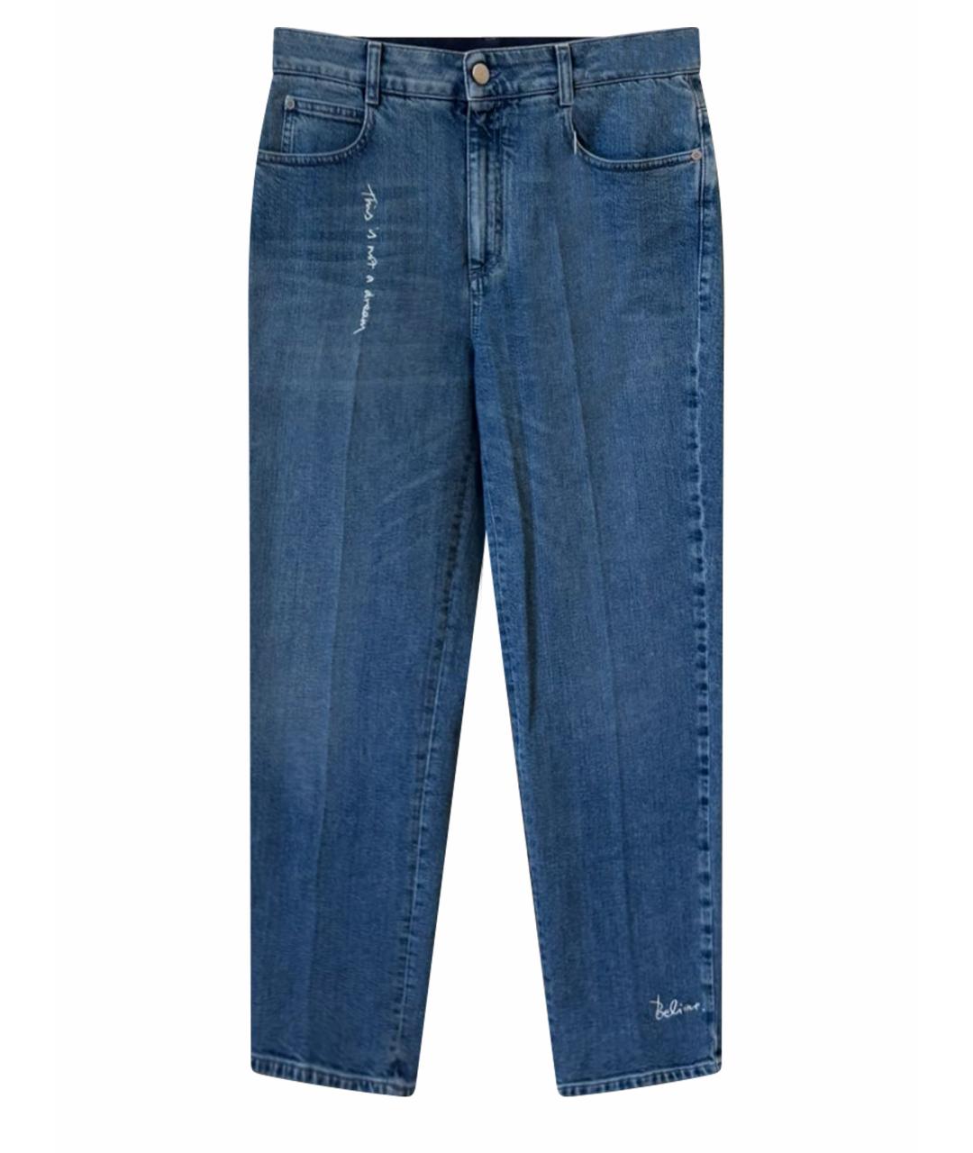 STELLA MCCARTNEY Синие хлопковые прямые джинсы, фото 1