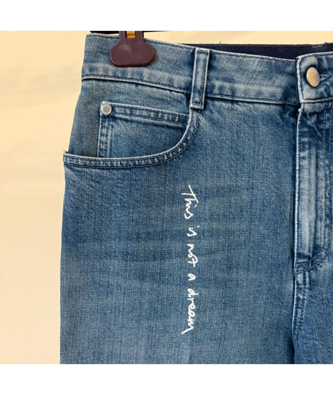 STELLA MCCARTNEY Синие хлопковые прямые джинсы, фото 6