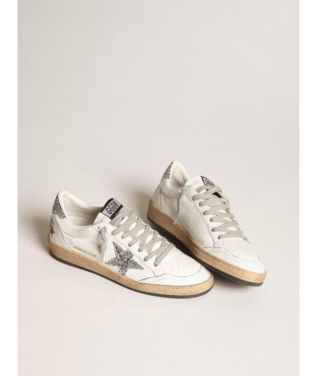 GOLDEN GOOSE DELUXE BRAND Белые кожаные кроссовки, фото 2