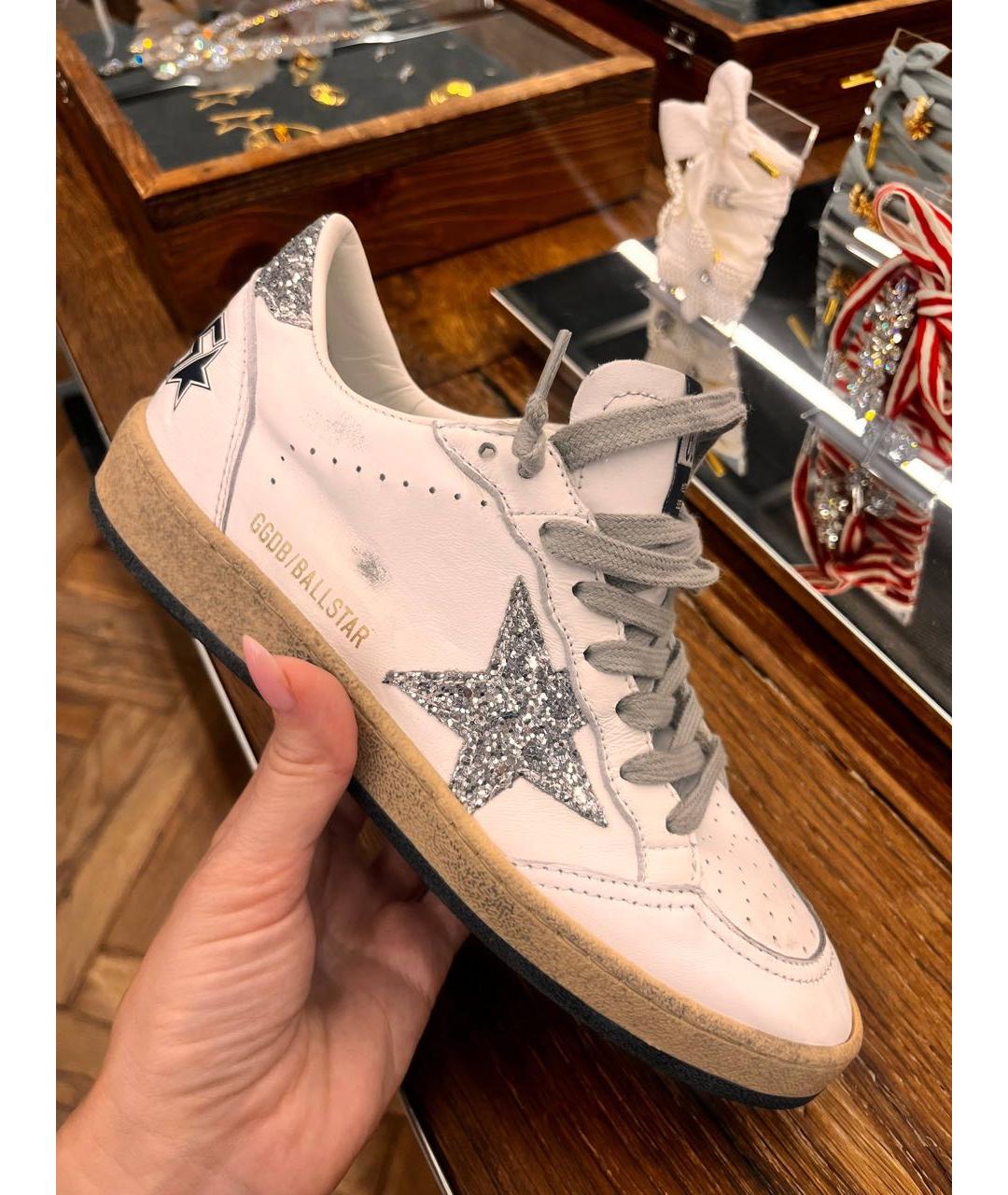 GOLDEN GOOSE DELUXE BRAND Белые кожаные кроссовки, фото 6