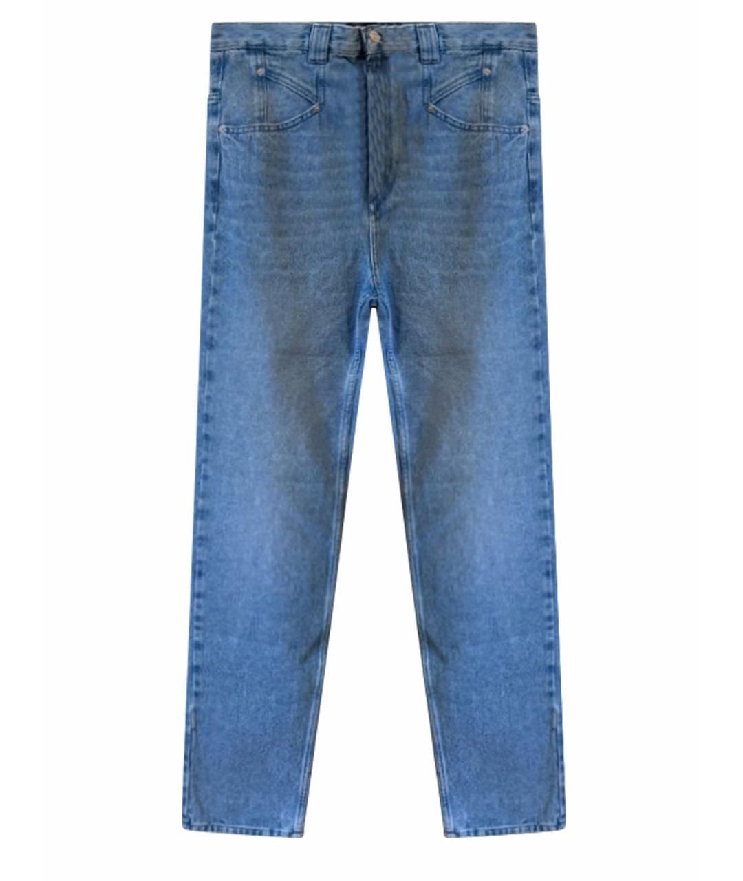 ISABEL MARANT Голубые хлопковые прямые джинсы, фото 1
