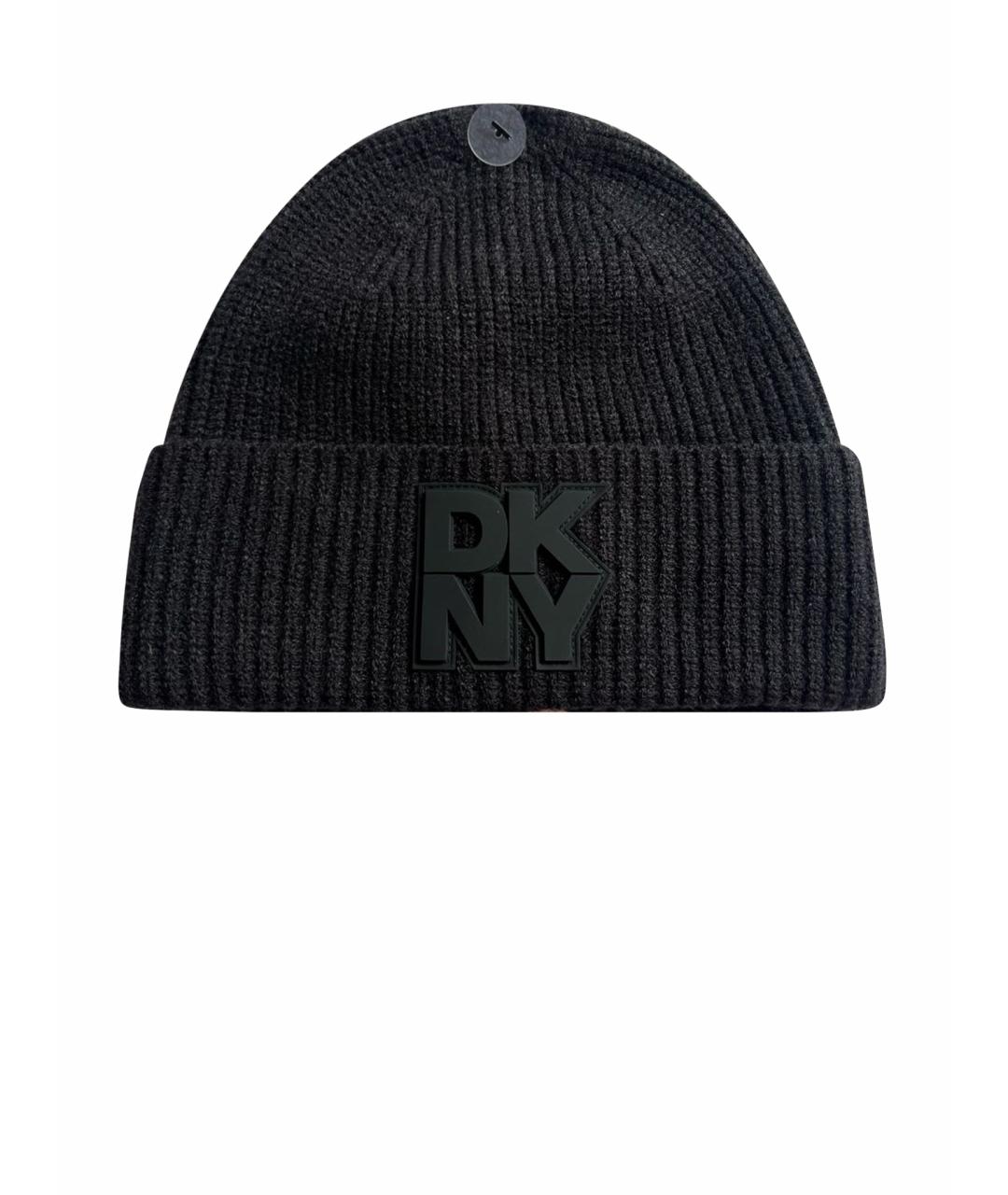 DKNY Черная синтетическая шапка, фото 1