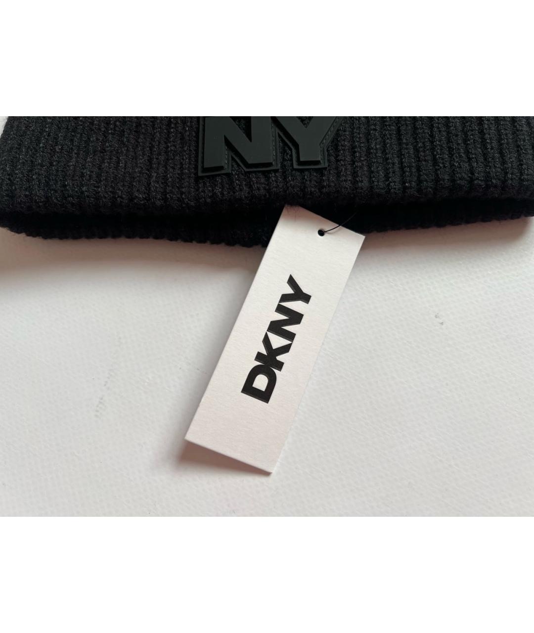 DKNY Черная синтетическая шапка, фото 2
