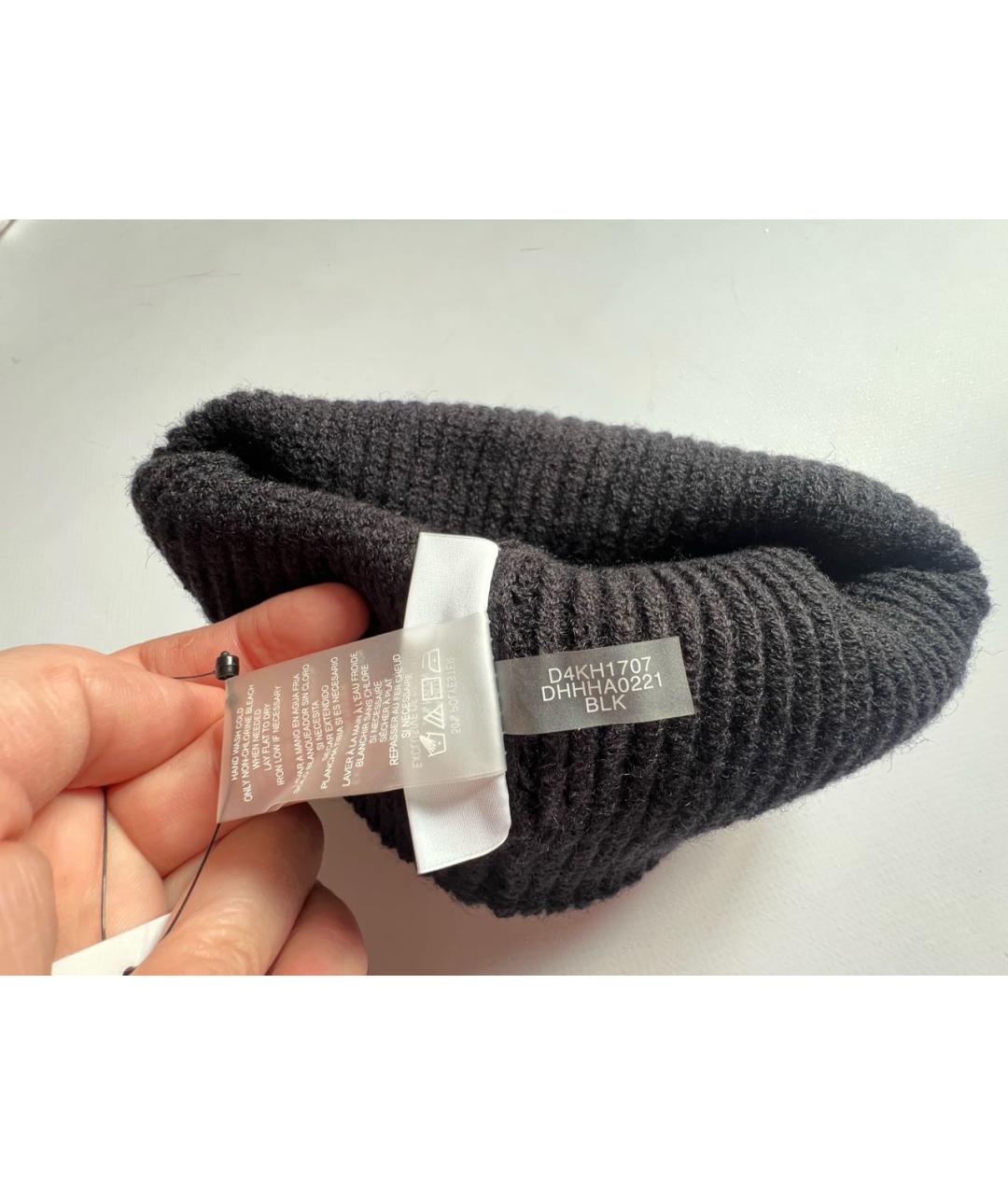 DKNY Черная синтетическая шапка, фото 6