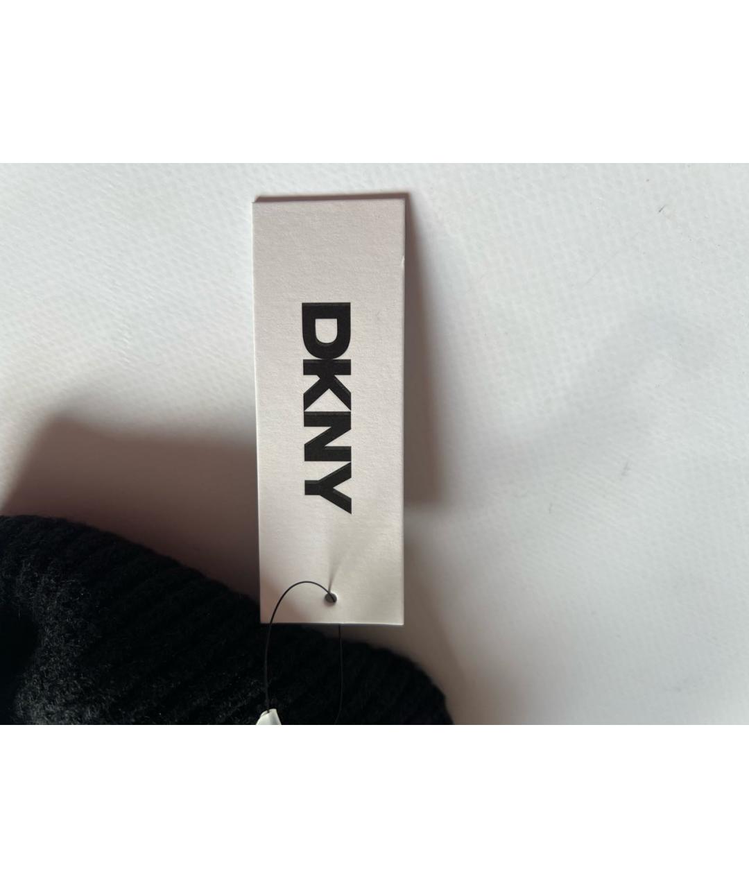 DKNY Черная синтетическая шапка, фото 7