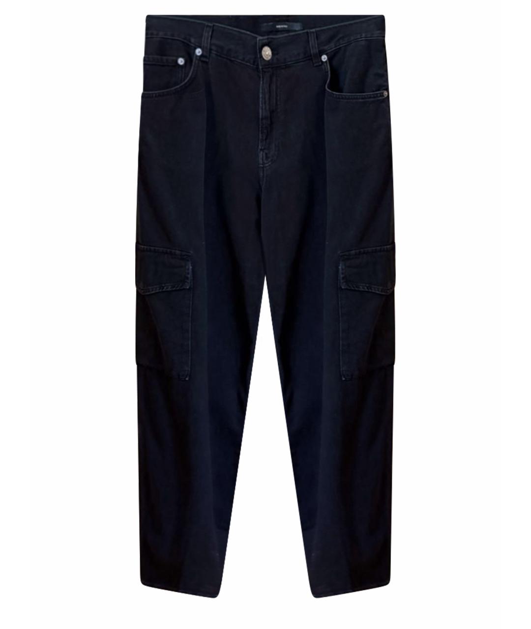 HAIKURE Черные хлопковые прямые джинсы, фото 1