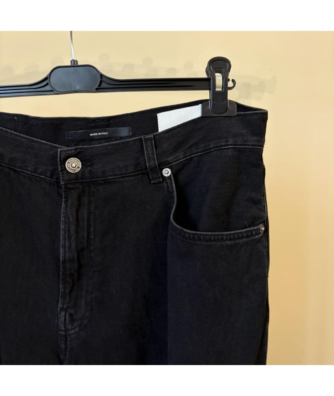 HAIKURE Черные хлопковые прямые джинсы, фото 3